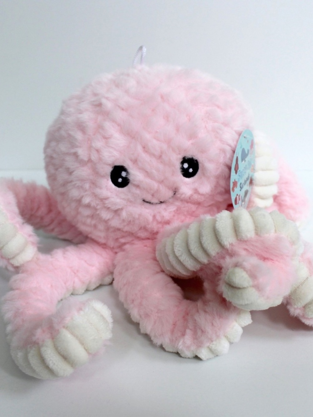 Linzy Toys Fuzzy Pal Sea Animal Pink Octopus Fuzzy Plush Stuffed Animal 6"H NEW